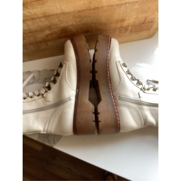 Circus By Sam Edelman Womens Sanders 2 Lace Up Boots Sz 8.5 Ivory - Picture 8 of 12